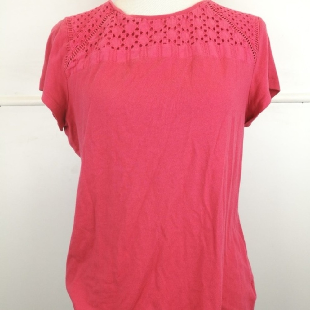 Crofts & Barrow Short Sleeve rose Pink top